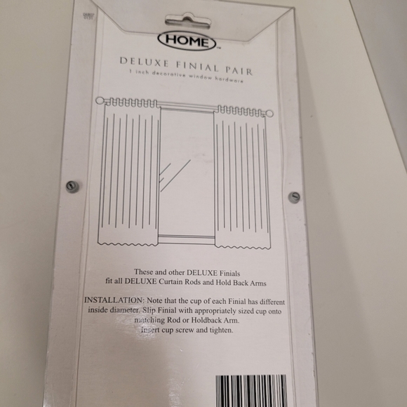 NWOT HOME Curtain Rod Finials - Picture 4 of 4